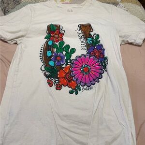 Floral Graphic White Tee